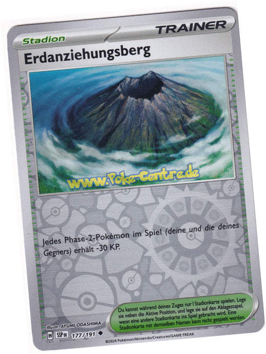 Erdanziehungsberg 177/191 Uncommon Reverse Holo - Karmesin & Purpur - Stürmische Funken Deutsch