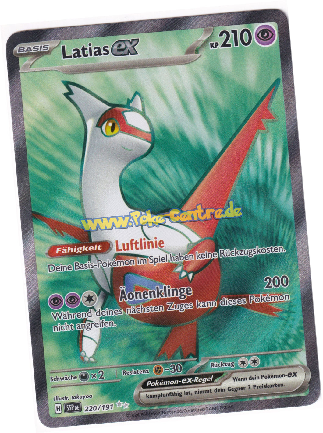 Latias-ex 220/191 Ultra Rare - Karmesin & Purpur - Stürmische Funken Deutsch