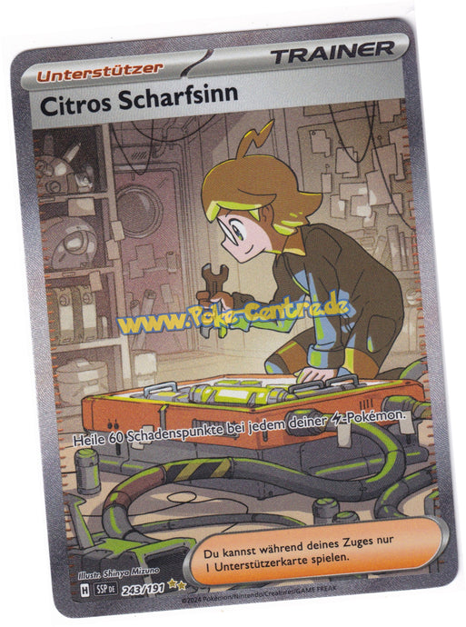 Citros Scharfsinn 243/191 Special Illustration Rare - Karmesin & Purpur - Stürmische Funken Deutsch