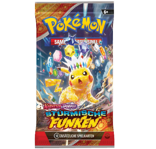 1x Pokemon Karmesin & Purpur - Stürmische Funken Booster Pack