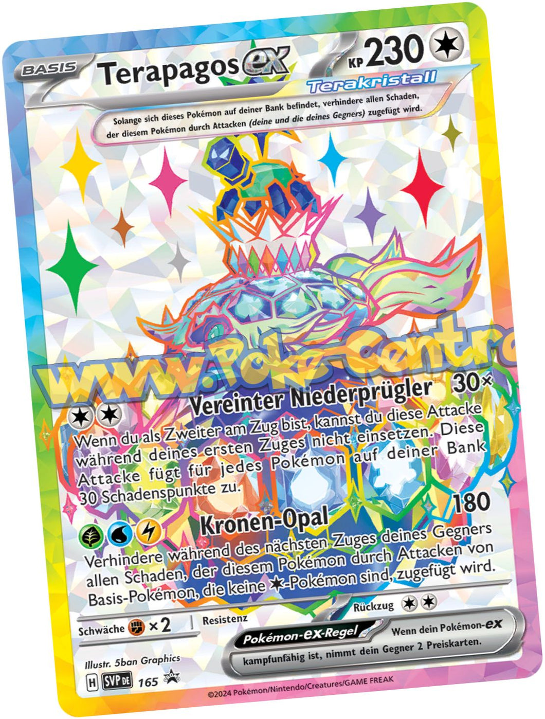 Terapagos-ex SVP DE 165 Black Star Promo - Karmesin & Purpur - Stellarkrone Deutsch