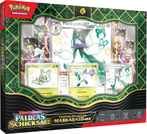 Pokemon Karmesin & Purpur - Paldeas Schicksale - Maskagato-ex Premium Kollektion