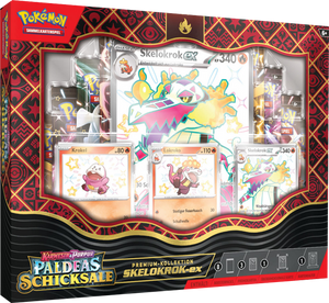 Pokemon Karmesin & Purpur - Paldeas Schicksale - Skelokrok-ex Premium Kollektion
