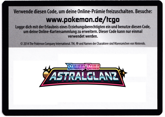 Pokemon TCGO Code Astralglanz