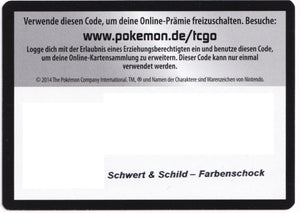 Pokémon TCGO Code: Schwert & Schild - Farbenschock