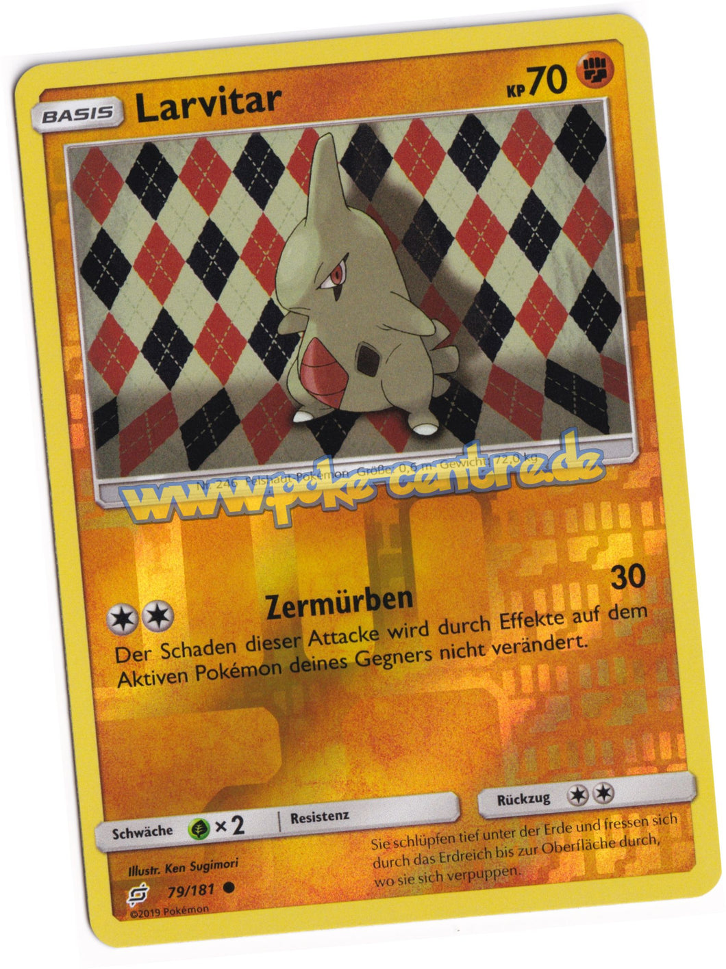 Larvitar 79/181 Common Reverse Holo - Teams sind Trumpf Deutsch