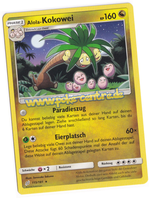 Alola-Kokowei 115/181 Rare - Teams sind Trumpf Deutsch