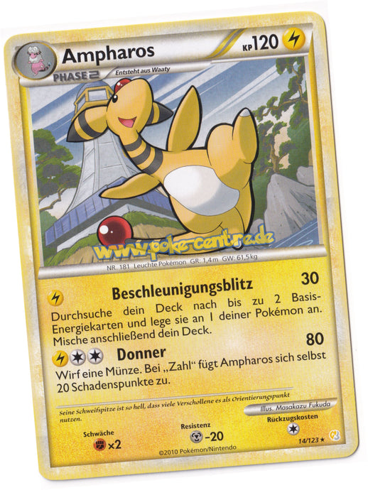 Ampharos 14/123 Rare - Heartgold Soulsilver Deutsch