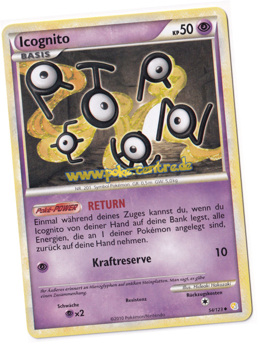 Icognito 54/123 Uncommon - Heartgold Soulsilver Deutsch