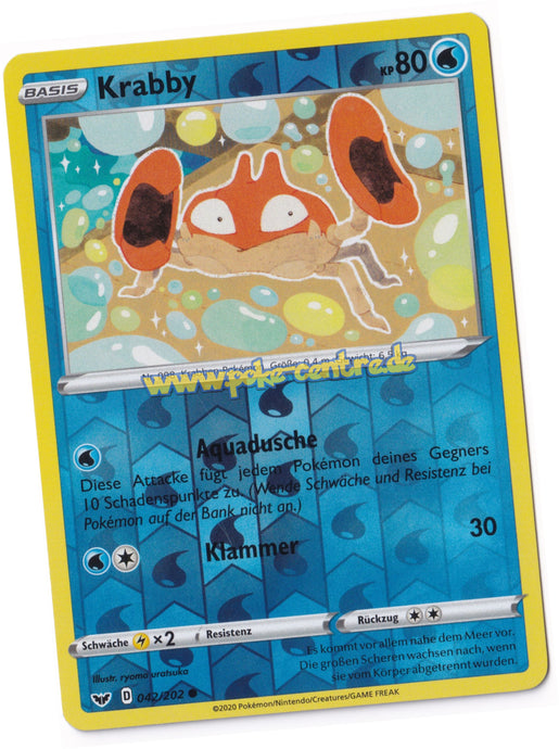Krabby 042/202 Common Reverse Holo - Schwert & Schild Deutsch