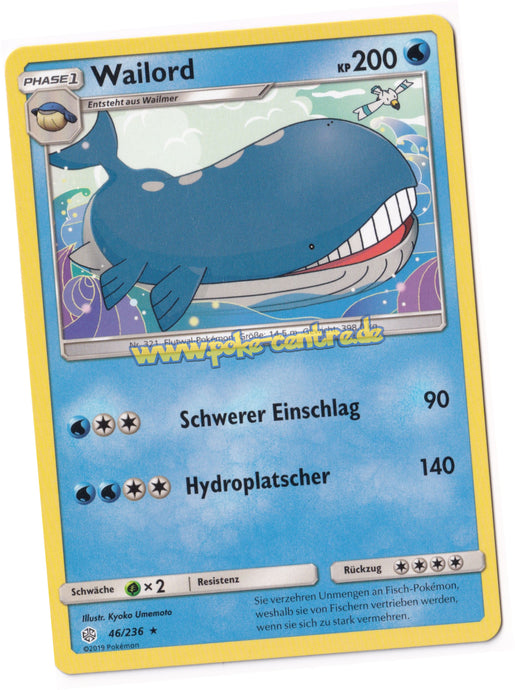 Wailord 46/236 Rare - Welten im Wandel Deutsch