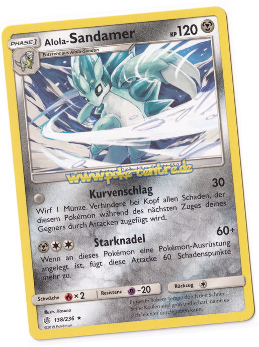 Alola-Sandamer 138/236 Rare - Welten im Wandel Deutsch