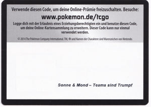 Pokémon TCGO Booster: Sonne & Mond - Teams sind Trumpf