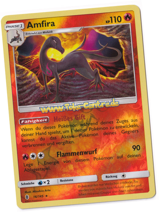 Amfira 16/145 Rare Reverse Holo - Stunde der Wächter Deutsch