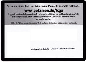 Pokémon TCGO Code: Schwert & Schild - Flammende Finsternis
