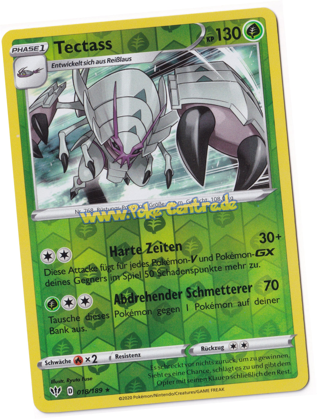 Tectass 018/189 Rare Reverse Holo - Flammende Finsternis Deutsch