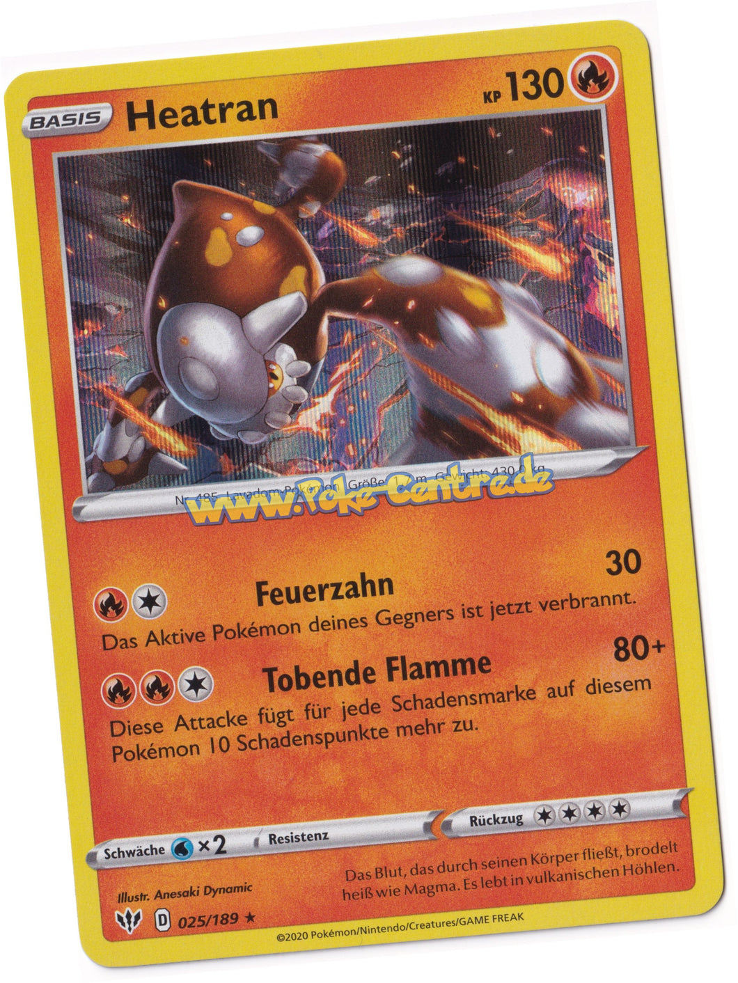 Heatran 025/189 Rare Holo - Flammende Finsternis Deutsch