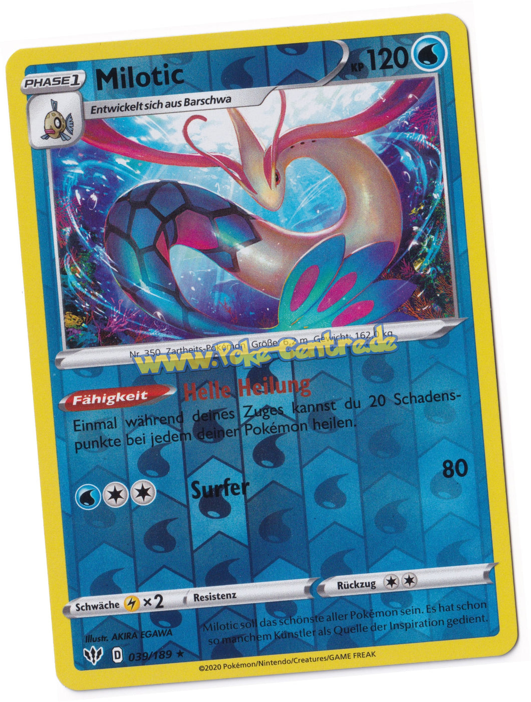 Milotic 039/189 Rare Reverse Holo - Flammende Finsternis Deutsch