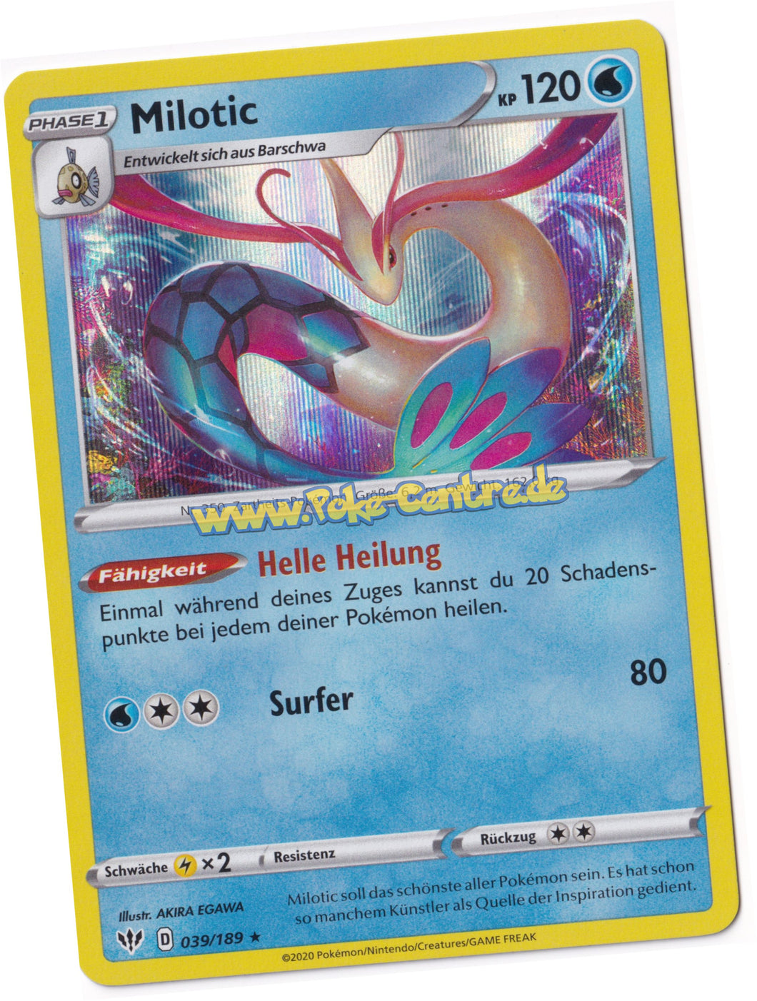Milotic 039/189 Rare Holo - Flammende Finsternis Deutsch
