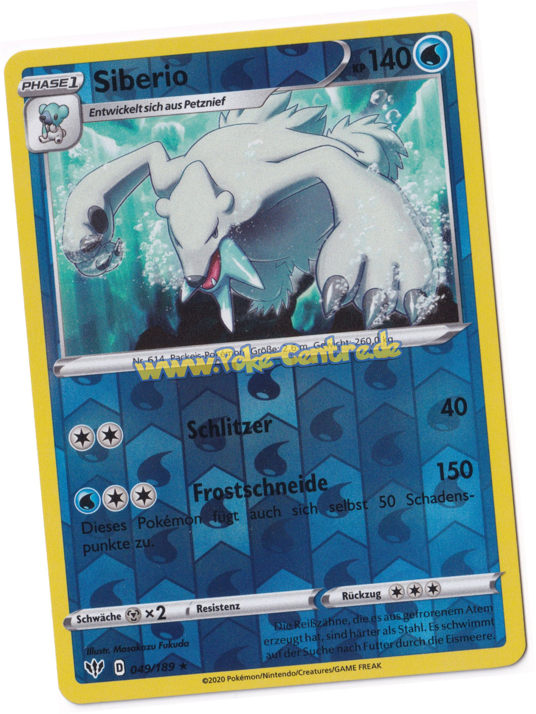 Siberio 049/189 Rare Reverse Holo - Flammende Finsternis Deutsch