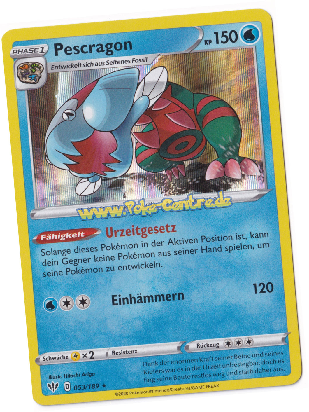 Pescragon 053/189 Rare Holo - Flammende Finsternis Deutsch