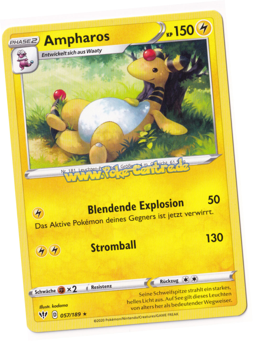 Ampharos 057/189 Rare - Flammende Finsternis Deutsch