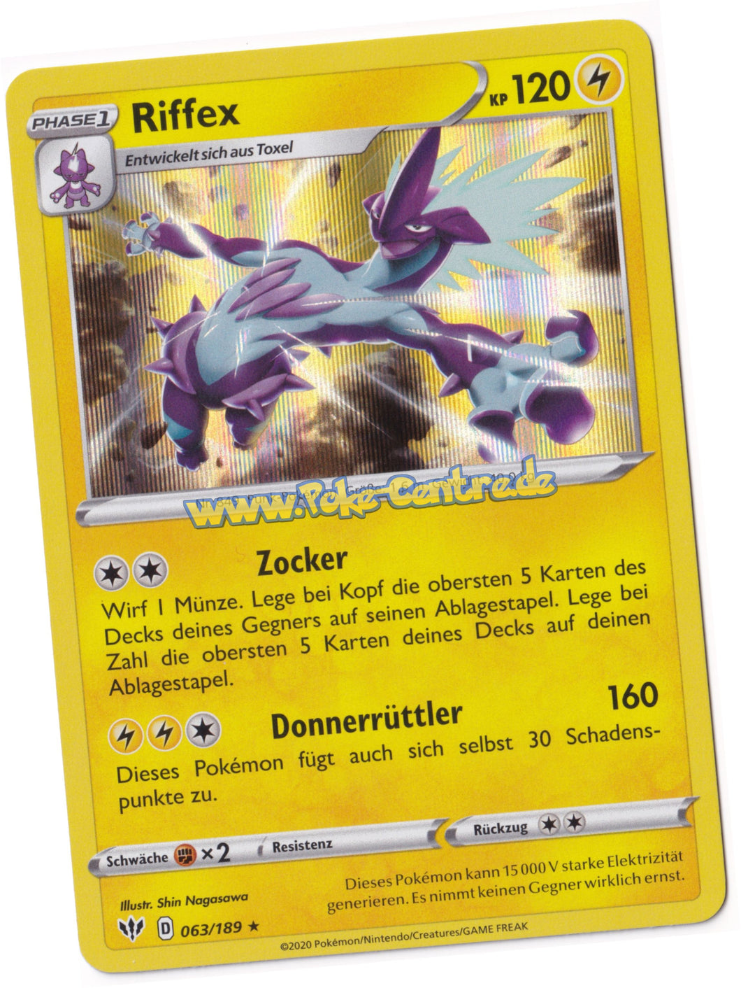 Riffex 063/189 Rare Holo - Flammende Finsternis Deutsch