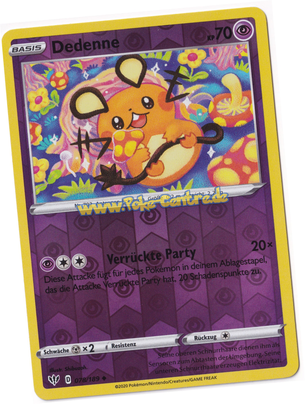Dedenne 078/189 Uncommon Reverse Holo - Flammende Finsternis Deutsch