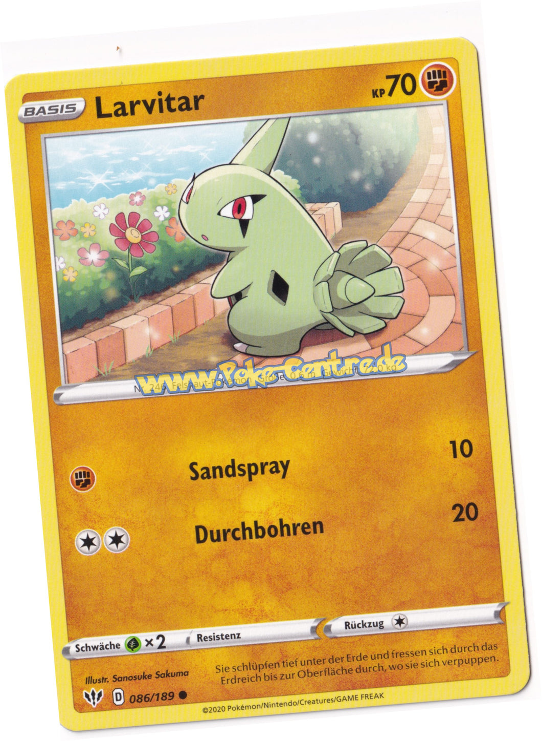 Larvitar 086/189 Common - Flammende Finsternis Deutsch