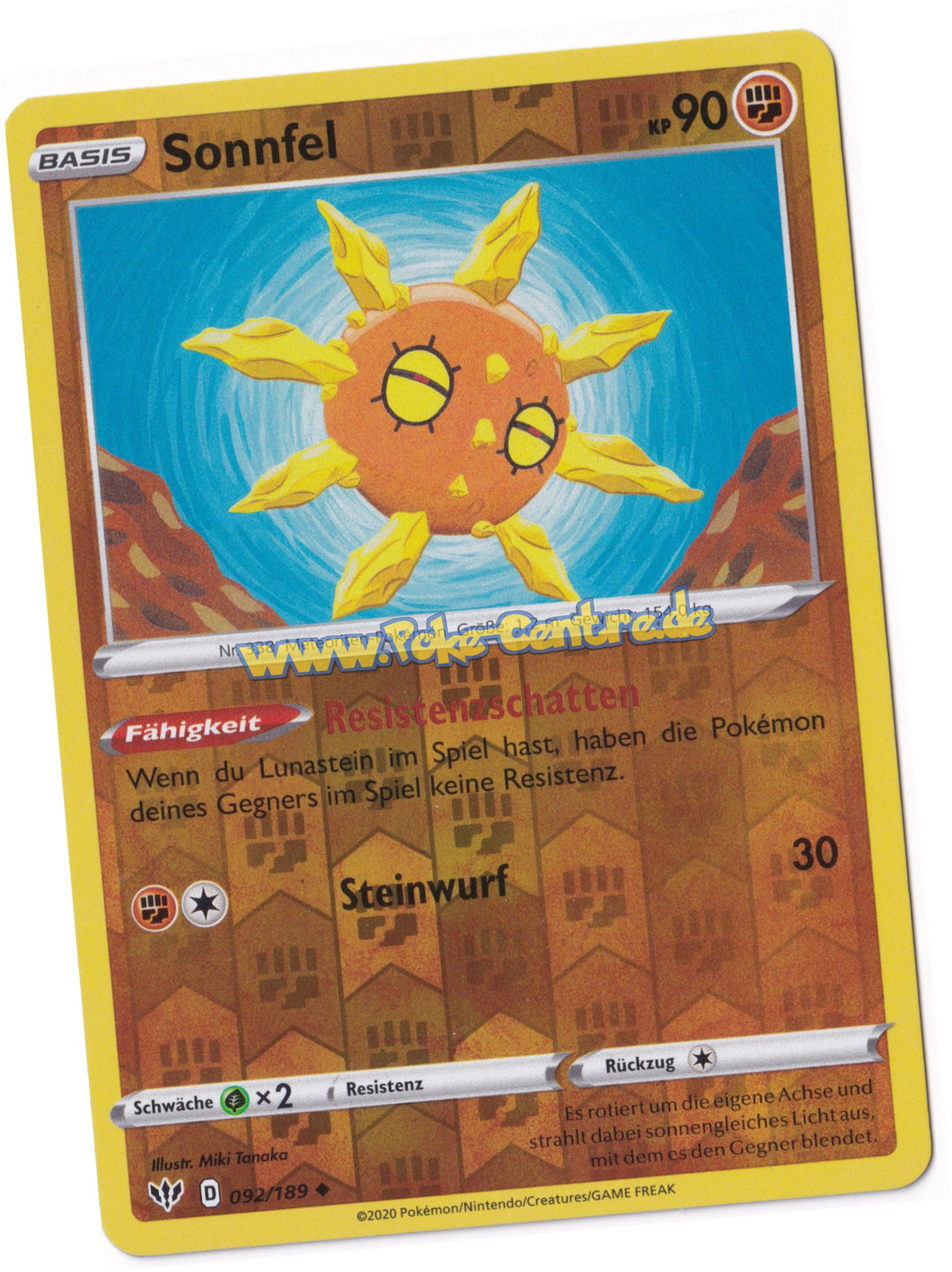 Sonnfel 092/189 Uncommon Reverse Holo - Flammende Finsternis Deutsch
