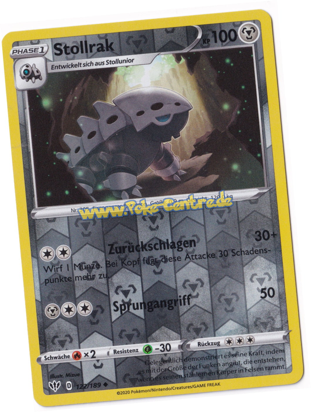 Stollrak 122/189 Uncommon Reverse Holo - Flammende Finsternis Deutsch