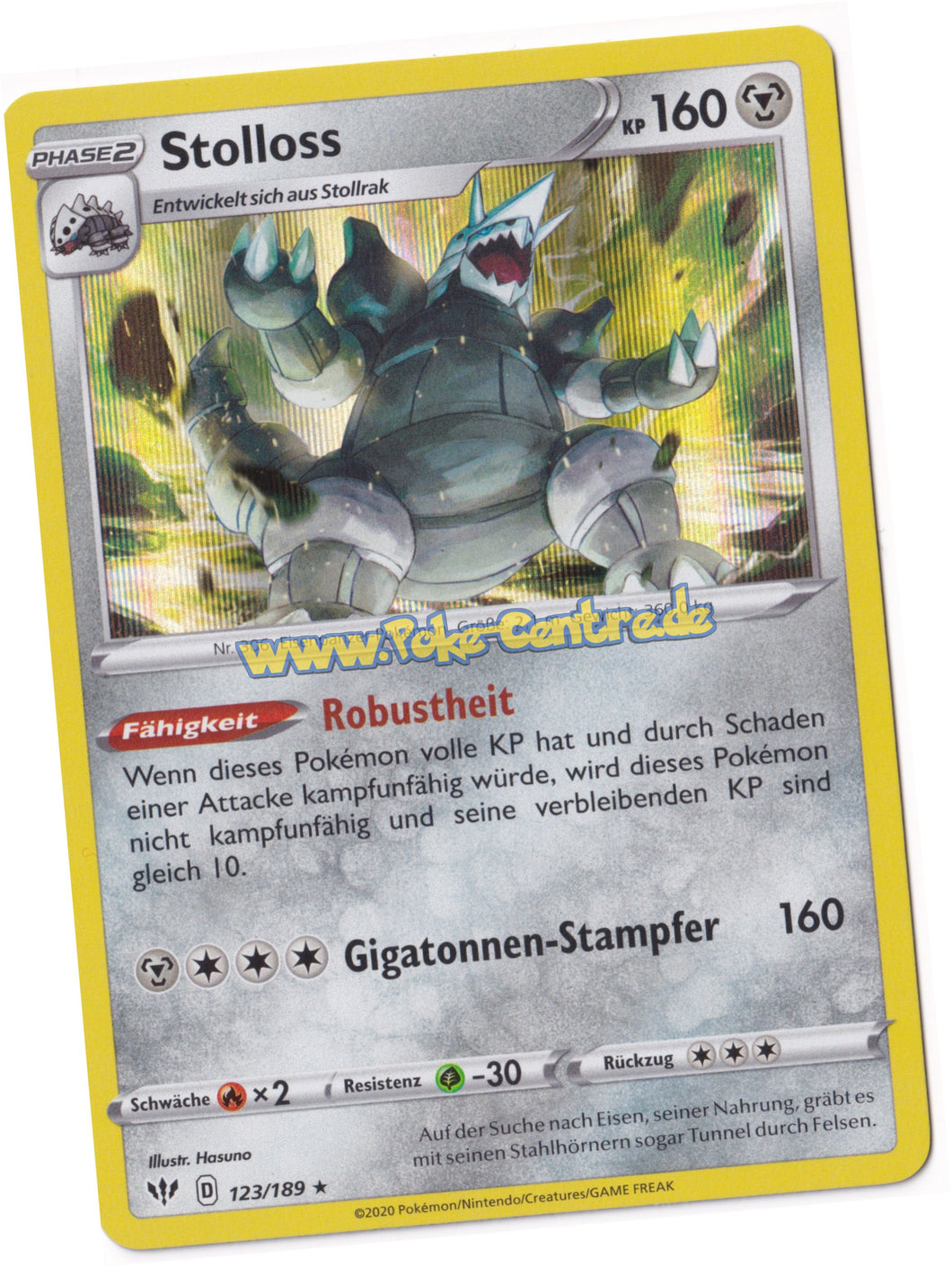Stolloss 123/189 Rare Holo - Flammende Finsternis Deutsch