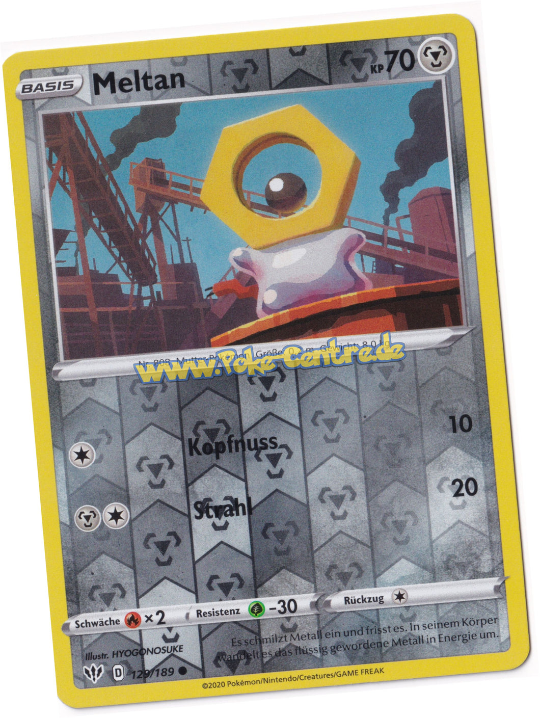 Meltan 129/189 Common Reverse Holo - Flammende Finsternis Deutsch