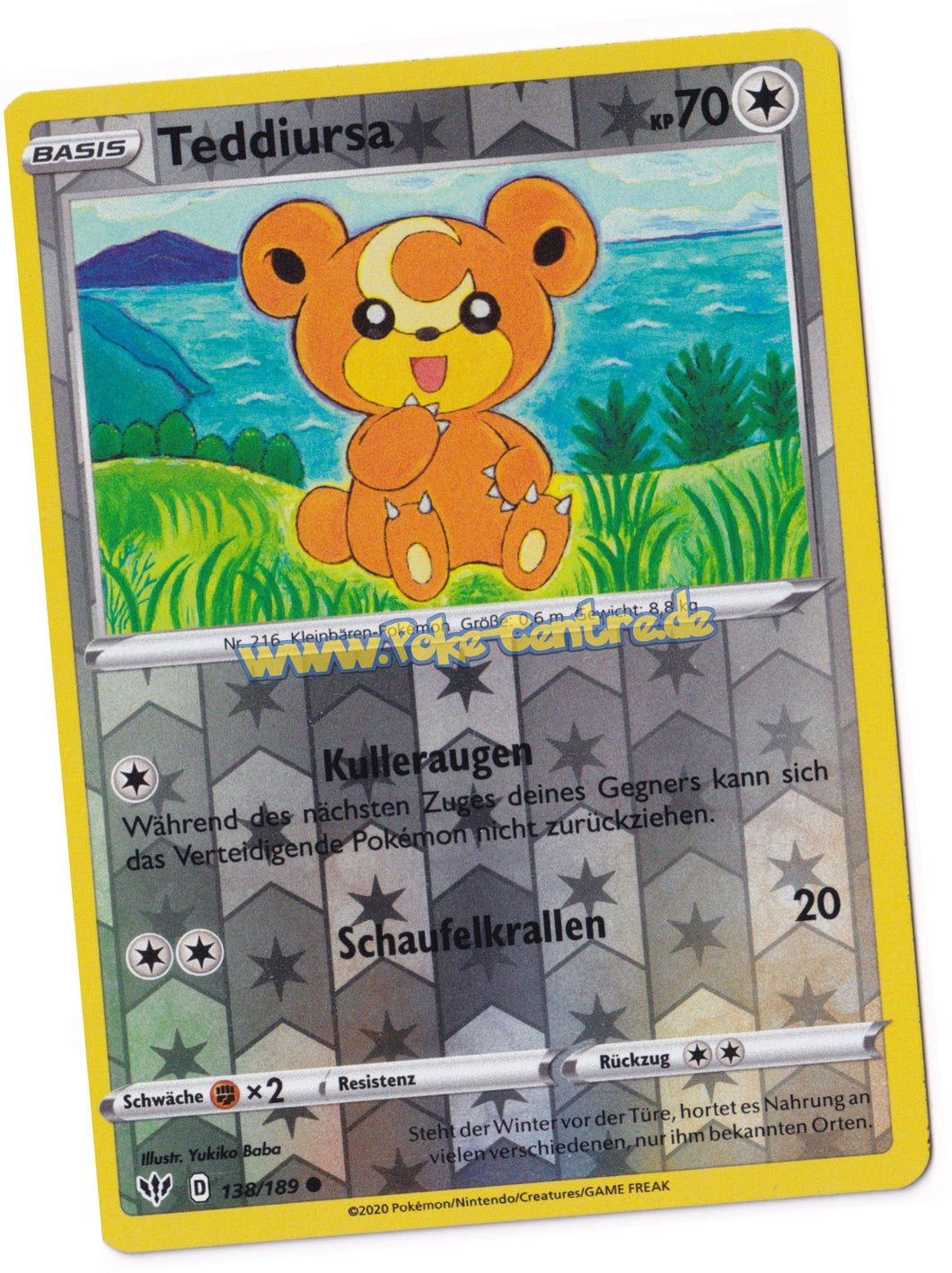Teddiursa 138/189 Common Reverse Holo - Flammende Finsternis Deutsch