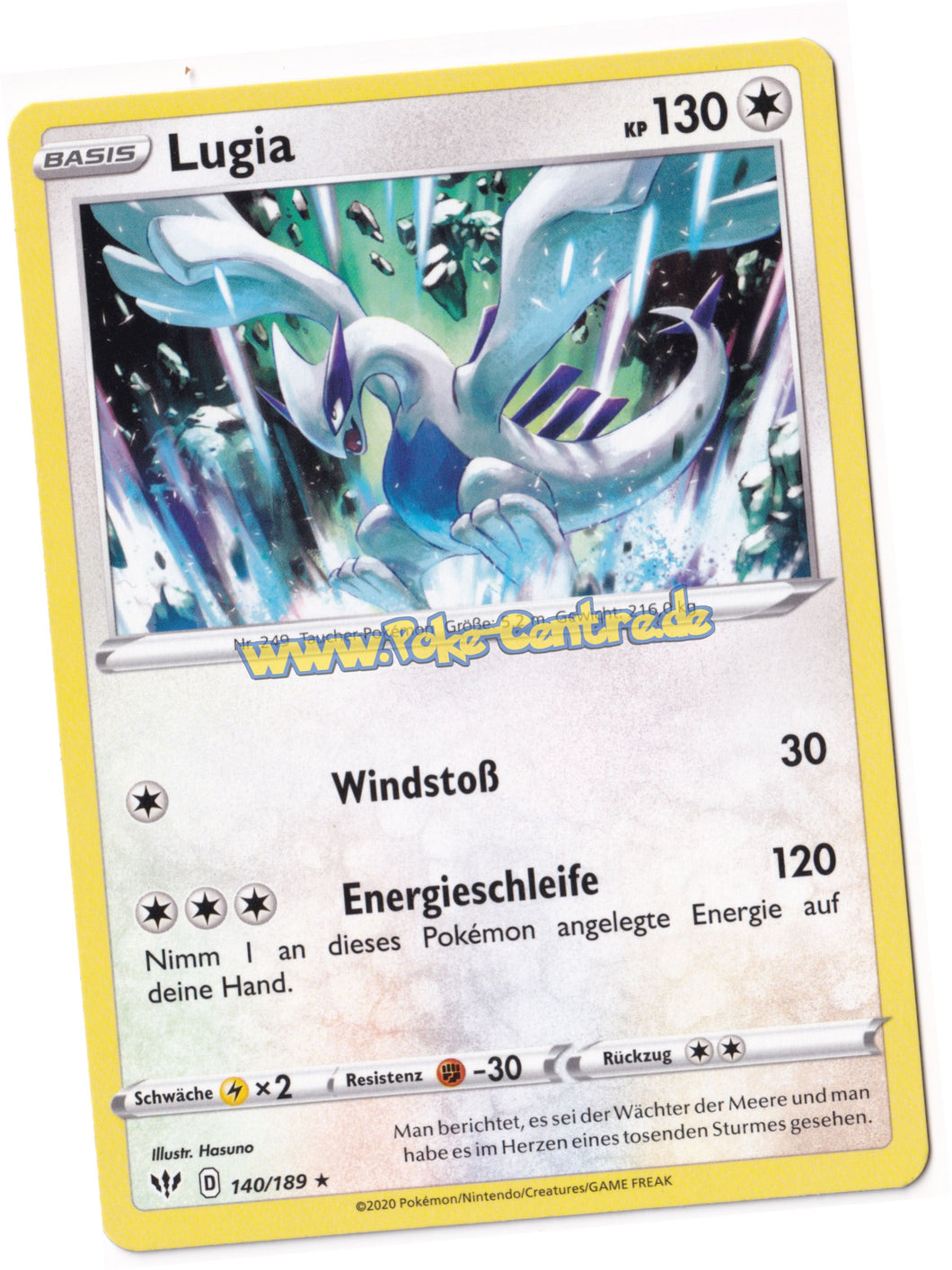 Lugia 140/189 Rare - Flammende Finsternis Deutsch