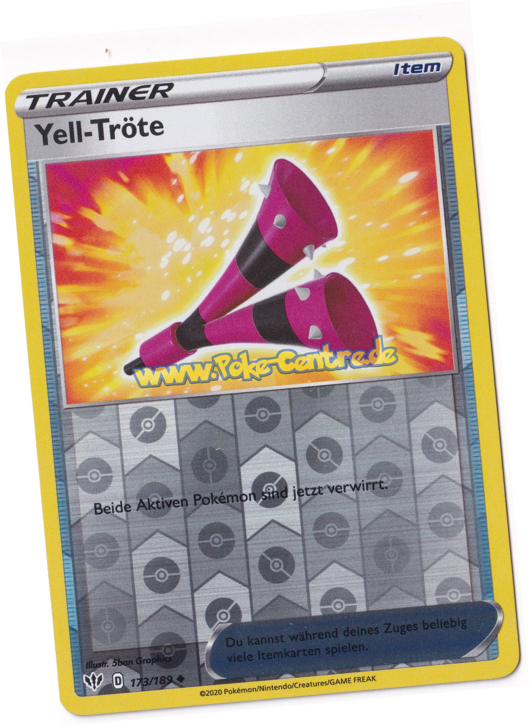 Yell-Tröte 173/189 Uncommon Reverse Holo - Flammende Finsternis Deutsch