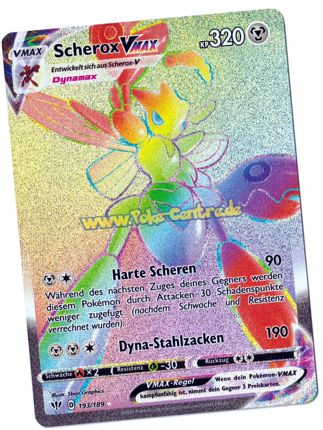 Scherox VMAX 193/189 Secret Rare - Flammende Finsternis Deutsch
