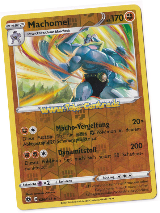 Machomei 026/073 Rare Reverse Holo - Weg des Champs Deutsch