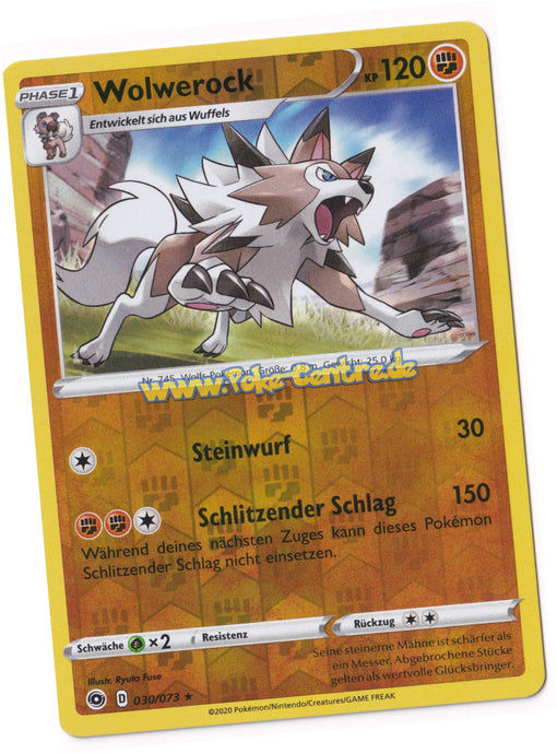 Wolwerock  030/073 Rare Reverse Holo - Weg des Champs Deutsch