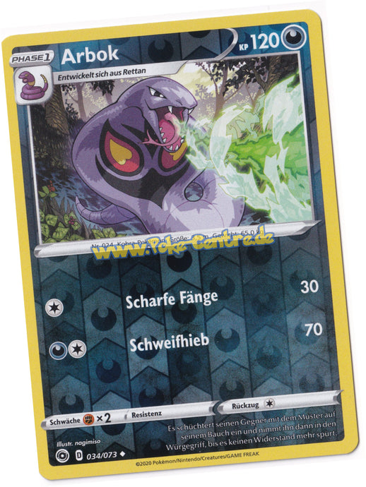 Arbok 034/073 Uncommon Reverse Holo - Weg des Champs Deutsch