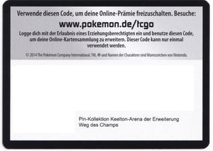 Pokémon TCGO Booster: Pin Kollektion Keelton - Weg des Champs