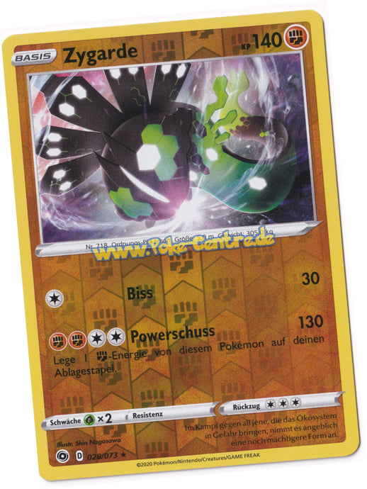 Zygarde 028/073 Rare Reverse Holo - Weg des Champs Deutsch