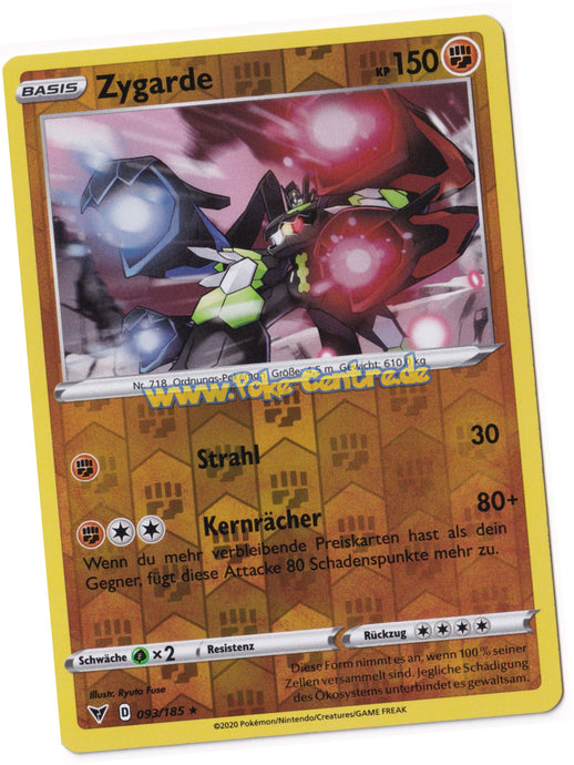 Zygarde 093/185 Rare Reverse Holo - Farbenschock Deutsch