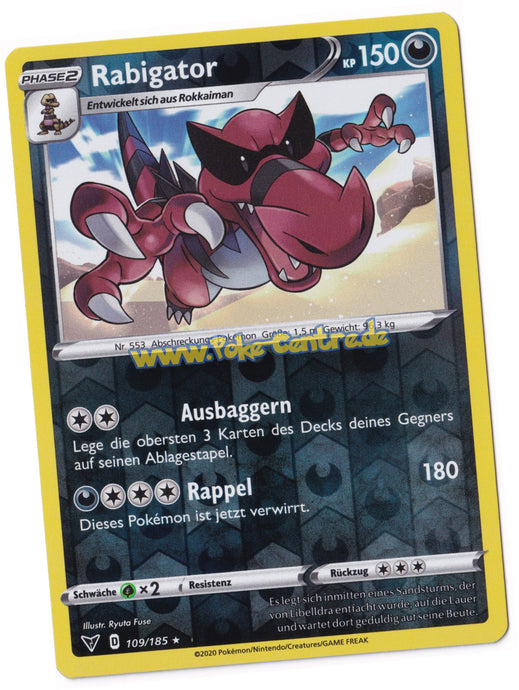 Rabigator 109/185 Rare Reverse Holo - Farbenschock Deutsch