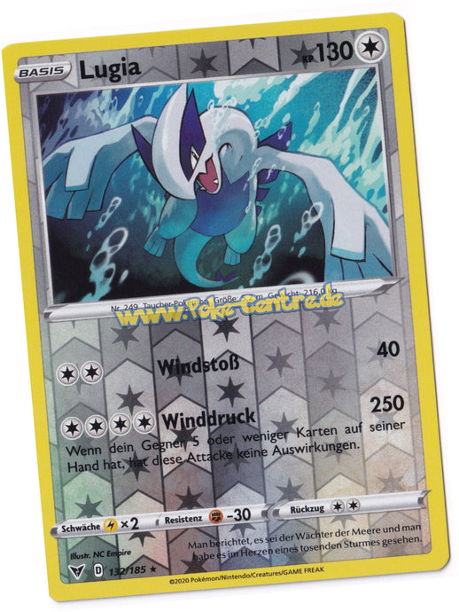 Lugia 132/185 Rare Reverse Holo - Farbenschock Deutsch