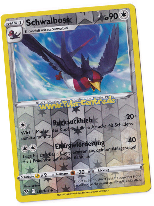 Schwalboss 134/185 Uncommon Reverse Holo - Farbenschock Deutsch
