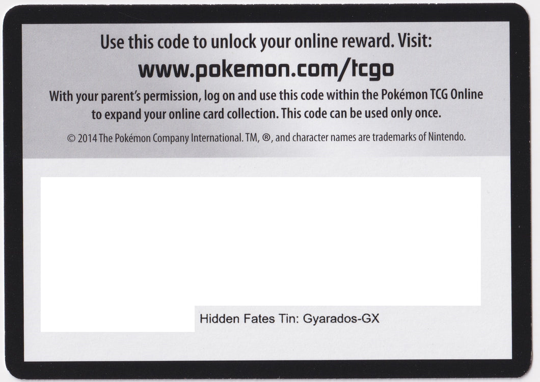 Pokémon TCGO Booster: Hidden Fates Tin Charizard-GX