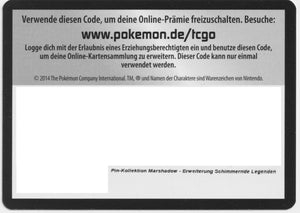 Pokémon TCGO Booster: Schimmernde Legenden Marshadow Pin Kollektion