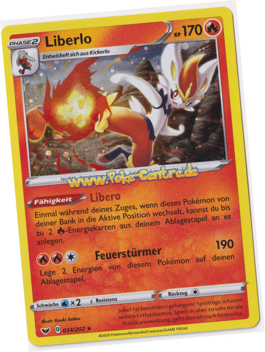Liberlo 034/202 Rare Promo Holo - Schwert & Schild Deutsch