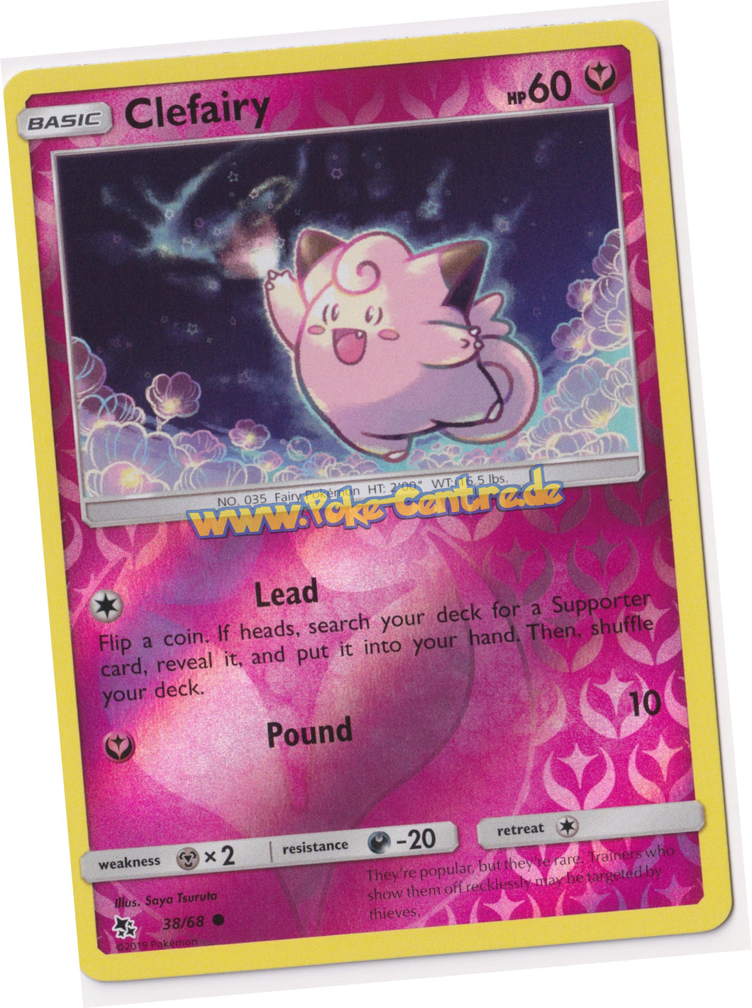 Clefairy 38/68 Common Reverse Holo - Hidden Fates Englisch